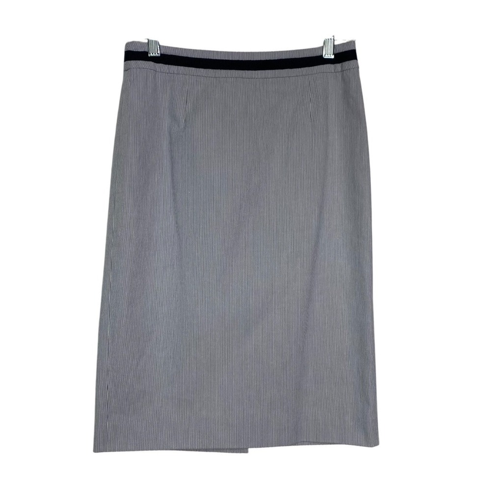 Boden Pinstripe Pencil Skirt Womens Size 4R Regular Back Zip‎ Built Liner